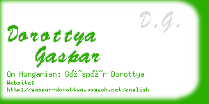 dorottya gaspar business card
